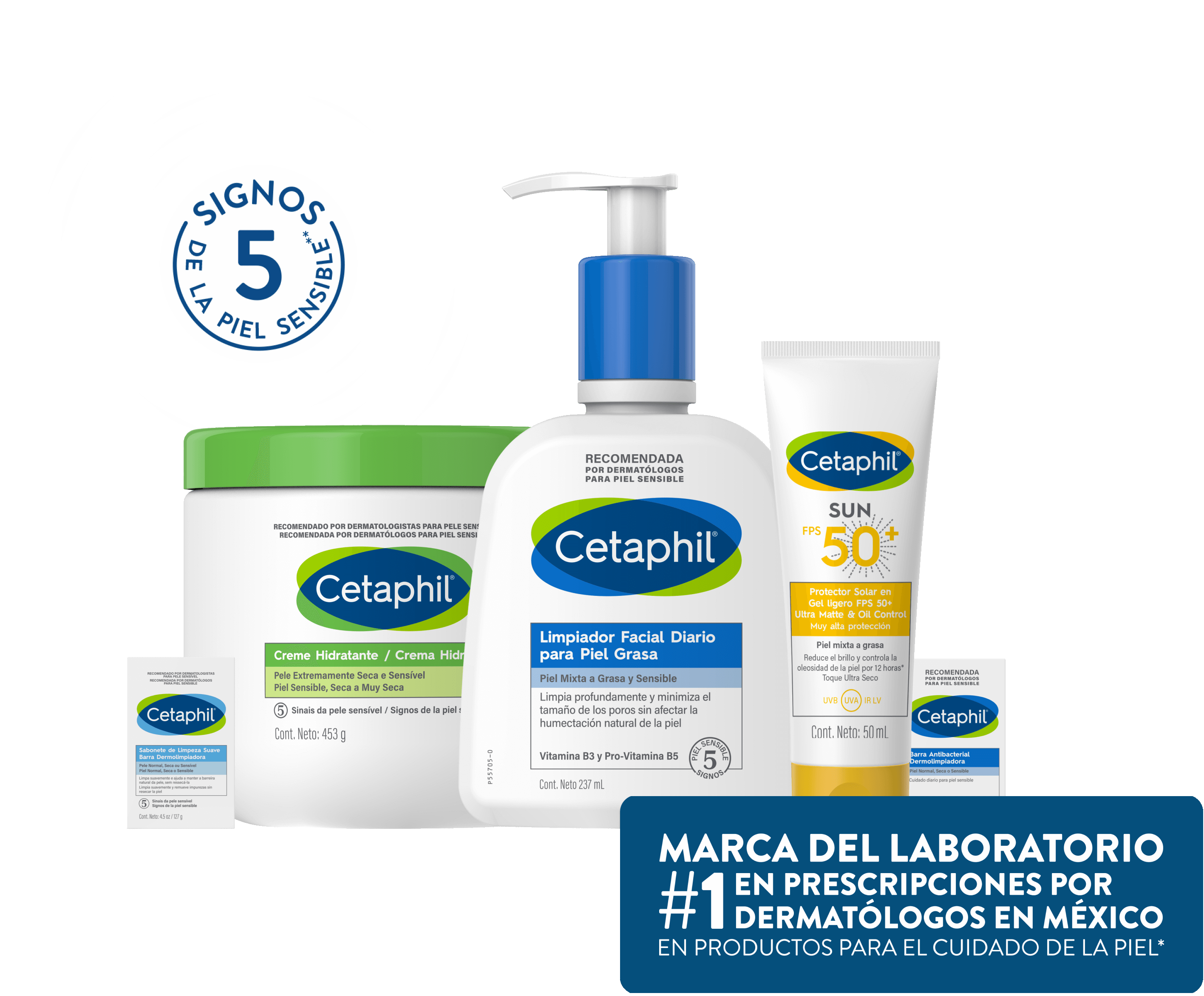 Three Cetaphil creams